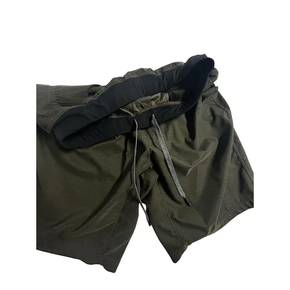 Prana‎ Peak To Creek Shorts Men's Size XL Performance Black Olive Green